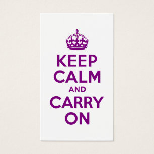 パープルKeep Calm and Carry On