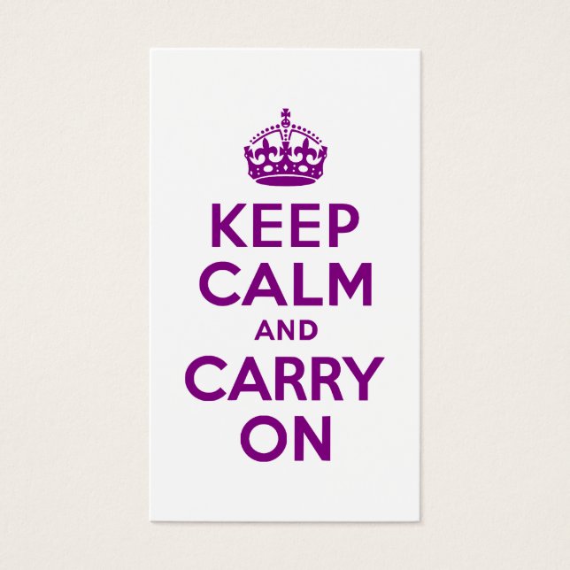 パープルKeep Calm and Carry On (正面)