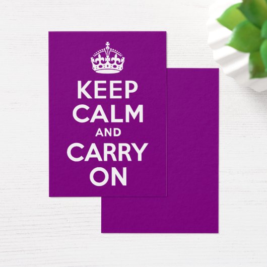 パープルKeep Calm and Carry On (デスク)