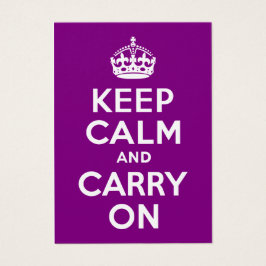 パープルKeep Calm and Carry On