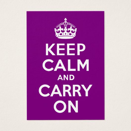 パープルKeep Calm and Carry On (正面)