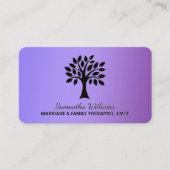 パープルMFT結婚と家族のセラピスト 名刺 (正面)