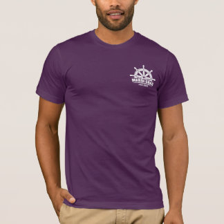 パープルMGティーWhtロゴフォント/フルカラーバック Tシャツ