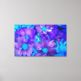 パープルNターコイズデイジーキャンバスプリントプリント キャンバスプリント