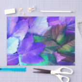 パープルNティール（緑がかった色）葉 薄葉紙 (クラフト)