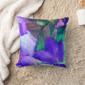 パープルNティール(緑がかった色)離れ装飾用クッション クッション (ブランケット)