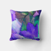 パープルNティール(緑がかった色)離れ装飾用クッション クッション (裏面)