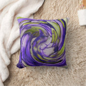 パープルNライム抽象芸術アート装飾用クッション クッション (ブランケット)