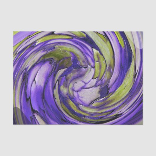 パープルNライム抽象芸術アート 薄葉紙 (正面)