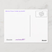 パープルN金ゴールドドリームキャッチャポストカード ポストカード (裏面)