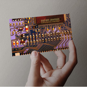 パープルPCBプリント回路、技術エンジニアリング 名刺