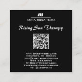 *~*パープルQRラベンダーグラムリュックスイニシャルAP66 スクエア名刺 (裏面)