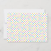 パープルTレックス恐竜水玉模様誕生日 招待状 (裏面)