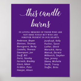 パープルthis Candle Burnsクラス懇親会メモリアル ポスター