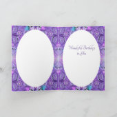 パープルW2誕生日カード カード (内部)