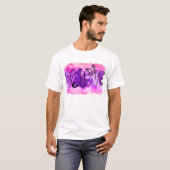 パープ信じリボン認識度水彩 Tシャツ (正面フル)