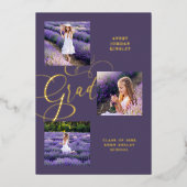 パープ実在ルモダンタイポグラフィグラド3枚 箔招待状 (正面)