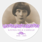 パープ忘れルメではなくハート記念カスタム ラウンドシール (正面)