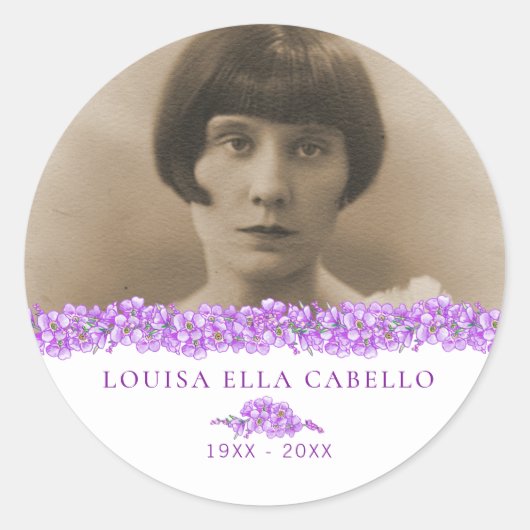 パープ忘れルメではなくハート記念カスタム ラウンドシール (正面)