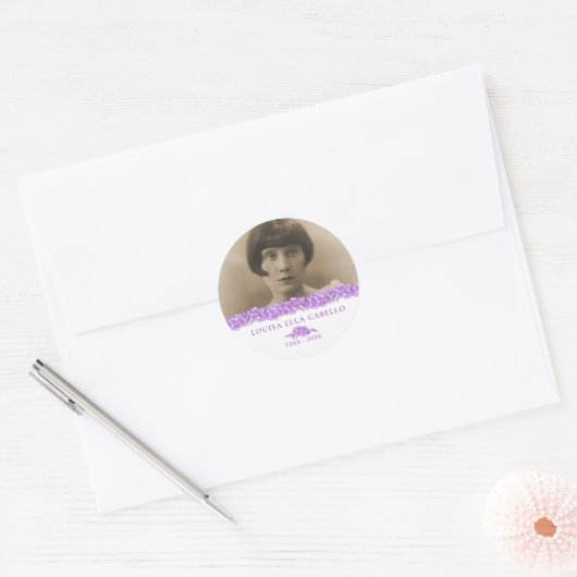 パープ忘れルメではなくハート記念カスタム ラウンドシール (封筒)