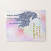 パープ感動的ルグリッターユニコーン        ジグソーパズル (横)