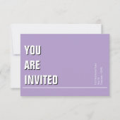 パープ淡い色のルミニマル教会招待状 (正面)
