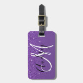 パープ王室のルグリッターモノグラグラデーションム ラゲッジタグ (正面縦)