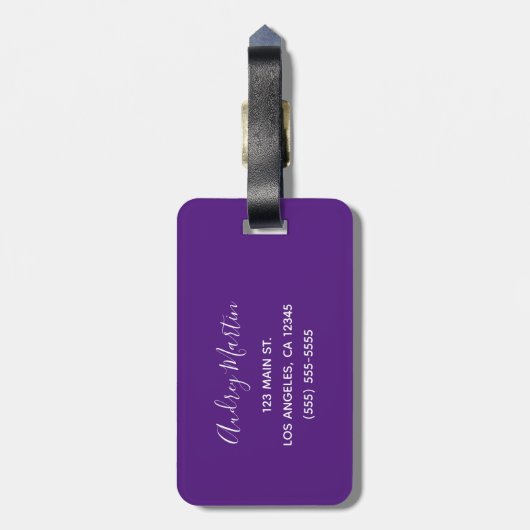 パープ王室のルグリッターモノグラグラデーションム ラゲッジタグ (裏面縦)