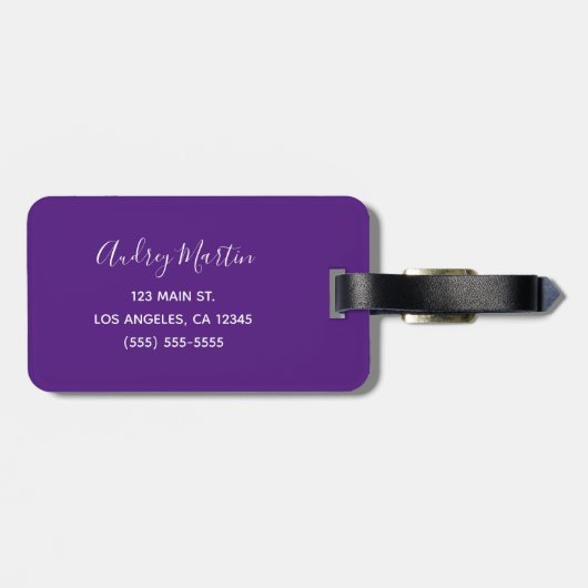 パープ王室のルグリッターモノグラグラデーションム ラゲッジタグ (裏面横)
