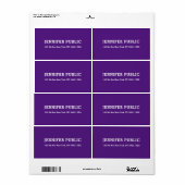 パープ王室のルパーソナライズされたモダンシンプルデザイン ラベル (フルシート)