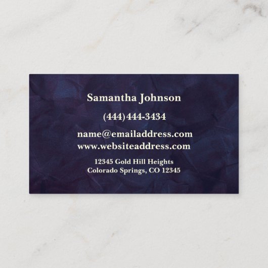 パープ王室のル金ゴールド実在エステート 名刺 (裏面)