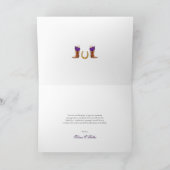 パープ王室のル&金ゴールドバラエレガントシャーロウエスタン サンキューカード (内部)