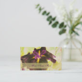 パープ白熱［赤熱］光を放つルアイリスフローラ名刺 名刺 (スタンド正面)