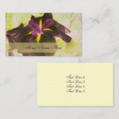 パープ白熱［赤熱］光を放つルアイリスフローラ名刺 名刺 (正面/裏面)