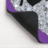 パープ素晴らしルフェイク・ダイアモンド「アイ・ラブきらきら光る」ハート マウスパッド (コーナー)