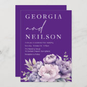 パープ素晴らしルフローラ結婚ズ 招待状 (正面/裏面)