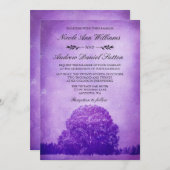 パープ素朴ラオーク結婚の木 招待状 (正面/裏面)