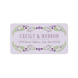 パープ素朴リーグリーンフローラ結婚の差出人住所 ラベル