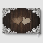 パープ素朴ルとブルーのフローラの結婚ゲストブック ゲストブック (裏面)