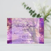 パープ素朴ルオークの木の結婚出欠届けカード 出欠カード (スタンド正面)