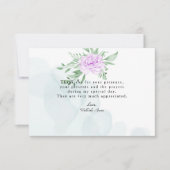 パープ素朴ルバラユーカ葉リバプテス写真 サンキューカード (正面)