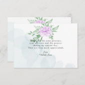 パープ素朴ルバラユーカ葉リバプテス写真 サンキューカード (正面/裏面)