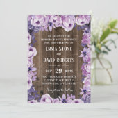 パープ素朴ルフローラフレエレガントームバ結婚ン 招待状 (スタンド正面)