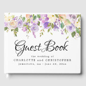 パープ素朴ルフローラ結婚ズゲストブック ゲストブック (正面)