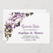 パープ素朴ルフローラ結婚ズ セーブザデート (正面/裏面)