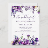 パープ素朴ルフローラ結婚ズ 招待状 (正面)