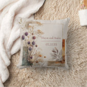 パープ素朴ル&金ゴールドフォークア結婚ート クッション (ブランケット)