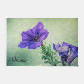 パープ色彩の鮮やかルペチュニアウェルカムマット ドアマット (正面)