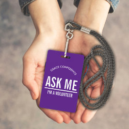 パープ頼リ私はボランティIDバッジだ バッジ