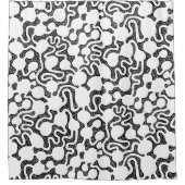 パーペチュアルアントファーム – 白黒 シャワーカーテン (正面)